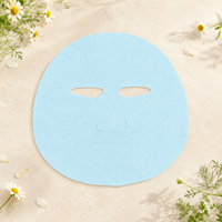 Y527 Substrat de masque facial en tissu non tissé bleu clair en fibres végétales colorées biodégradables à la camomille pour les soins de la peau