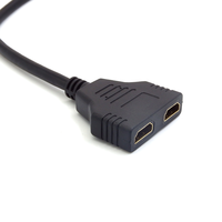 Kabel Adaptor Splitter 2 in 1 Keluar, HDTV Male ke 2 HDTV Female, Kualitas Tinggi 1080P