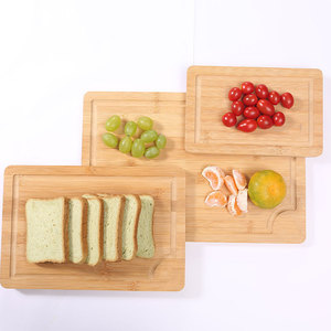 Juego de Tablas de Cortar de Bambú, 3 Piezas, Rectangulares, Multifuncionales, para Uso en la Cocina - Product Image 2