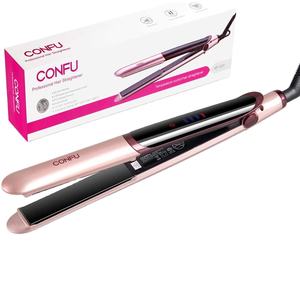 مكواة فرد الشعر الاحترافية من CONFU بشاشة LED LCD ولوح مطلي بالسيراميك للاستخدام المنزلي والفندقي - Product Image 3