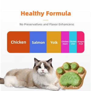 Galletas deliciosas de pollo y salmón de alta proteína, aperitivos para mascotas, pasteles nutricionales, varios sabores, galletas de garra de gato liofilizadas para mascotas - Product Image 5