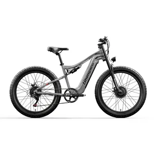 SHENGMILO S600 ab İngiltere 26 inç 48V 2000W e-bisiklet 17.5ah uzun menzilli off road emtb yağ lastik elektrikli kir kar bisiklet yetişkin için