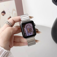 Reloj inteligente de acero inoxidable con doble imán en forma de I, resistente al desgaste y duradero, compatible con Apple iWatch S10