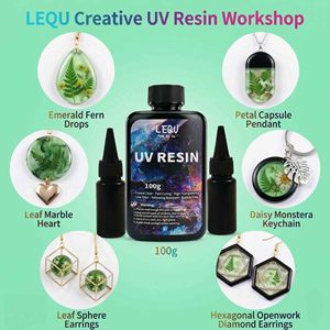 Kit de résine UV LEQU Happy And Fun, plus de 300 pièces, fournitures pour la création de bijoux DIY avec moules, outils et accessoires - Product Image 4