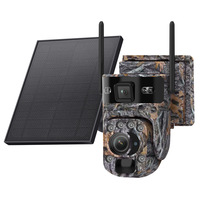 Cámara PTZ con Zoom 20X, Energía Solar 4G, Camuflaje, Bajo Consumo, Visión Nocturna HD, Inalámbrica, 6MP Super HD, Sistema de Seguridad CCTV