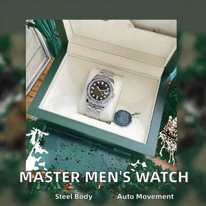 Jam tangan besi tahan karat penunjuk keramik antiair kustom jam tangan uniseks mekanis otomatis safir tangan bercahaya - Product Image 2