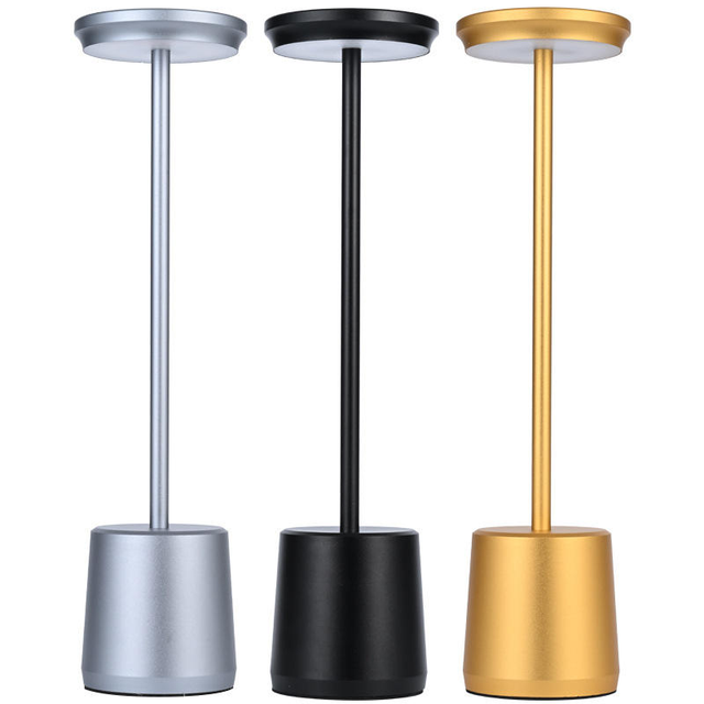 Modern 5W 3-Way Touch Control Rechargeable Table Lamp Dimmable Nightstand Lamp with USB Port for Reading Room Battery Powered