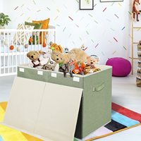 Grande boîte à jouets pliable pour enfants avec couvercle rabattable, organisateur de rangement pour jouets en tissu pliable en forme d'animal