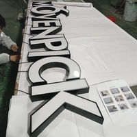 Lettres publicitaires 3D LED personnalisées, logo mural pour boutique, décoration de logo, enseigne de nom de magasin LED, enseigne en acrylique rétroéclairée, logo personnalisé