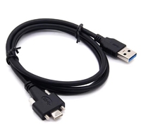 Kabel USB Industri Wavelink Panel Mount USB A ke USB C Tipe C dengan Kabel Data Pengunci Sekrup Ganda