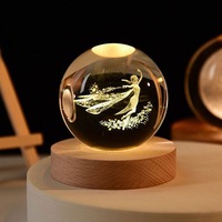 Boule de cristal gravée au laser 3D, K9, personnalisée, gravure personnalisée, boule de cristal Feng Shui, décoration de la maison, cadeau de mariage, cadeau d'anniversaire, en vrac