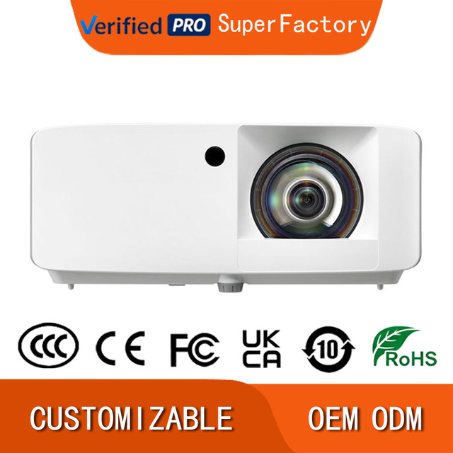 Optoma ZH340ST Laser Projector Compact Pocketable 1080p 4K Decoding 3200 Lumens 3D Ready for Home Theater Church Camp Company