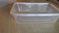 Conteneur/boîte/emballage alimentaire en plastique transparent/clair rectangulaire PE/PP avec couvercle/tasse/couvercle