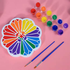 Juego <span class=keywords><strong>de</strong></span> Piedras Decorativas para Jardín Infantil, Pintura Colorida DIY, Juego <span class=keywords><strong>de</strong></span> Yeso con 6 Colores <span class=keywords><strong>de</strong></span> Pintura Acrílica - Product Image 2