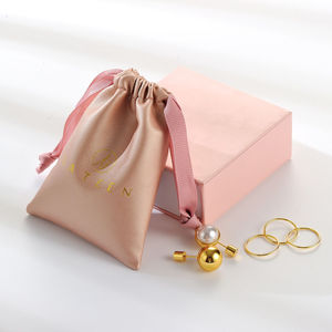 New Arrival Custom PU Leather Drawstring Pouch Convenient Packaging Pink <b>Black</b> Jewelry <b>Boxes</b> - Product Image 5