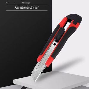 Work Record Utility Knife 60 Degree Stainless Steel Blade <b>Red</b> Handle For Home Office Use - Product Image 4