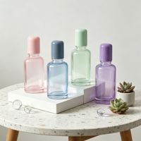 Flacon en verre transparent de 20 ml pour parfums, huiles essentielles, lotions, sérums de soin, avec bouchon à vis en plastique, accessoires pour diffuseur à bâtonnets, scintillant
