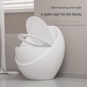 Lusso <span class=keywords><strong>grigio</strong></span> ceramica piccolo appartamento sifone wc con grande diametro risparmio idrico nuovo colore domestico tipo di uovo per il <span class=keywords><strong>bagno</strong></span> - Product Image 6