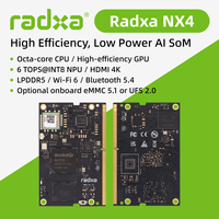 Chipboard Radxa Nx4, CPU Octa-core, 6 TOPS NPU, LPDDR5, Wi-Fi 6, BT 5.4, AI Som CPU Octa-core, GPU Efisiensi Tinggi 6 TOPS INT8 NPU