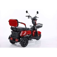 Scooter de mobilité classique à trois roues, 3 places, 48V 60V 650W, 25 km/h, panier avant, boîte de rangement sous la selle, pneu de 8 pouces, frein à tambour
