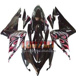 Corps OEM pour KAWASAKI <span class=keywords><strong>NINJA</strong></span> ZX <span class=keywords><strong>1000</strong></span> CC 10 R 10R ZX10R 04 05 50LQ.98 ZX1000 ZX-10R flammes rouges <span class=keywords><strong>2004</strong></span> 2005 Kit de carénages d'injection - Product Image 1