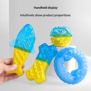 Jouet à mâcher interactif pour chien, résistant à la morsure, rempli d'eau, durable, pour soulager la chaleur, en TPR, à congeler - Product Image 3