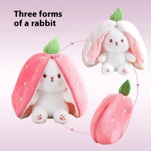 Fraise Lapin Transformation Lapin Peluche Poupée Carotte Couette pour Anniversaire Techniques Lavées - Product Image 3