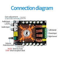 Professionnel TDA7498E 160w X2 carte d'amplificateur de puissance Audio stéréo numérique à deux canaux Module d'amplificateur de puissance stéréo numérique