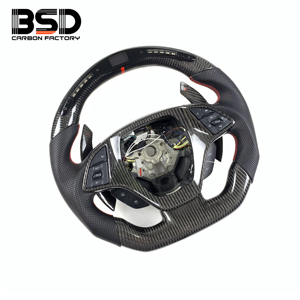 Volant en cuir perforé noir avec LED et fibre de carbone pour <span class=keywords><strong>Chevrolet</strong></span> <span class=keywords><strong>Camaro</strong></span> <span class=keywords><strong>ZL1</strong></span> 1LE SS 2SS Coupé et Corvette C7 2016-2023 - Product Image 3