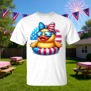 Simpatica maglietta patriottica con bandiera degli Stati Uniti e design del 4 luglio - Product Image 3