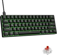 Clavier mécanique de jeu le plus vendu, 60%, USB Type-C, portable, rétroéclairé, ordinateur, 61 touches, clavier anglais coloré