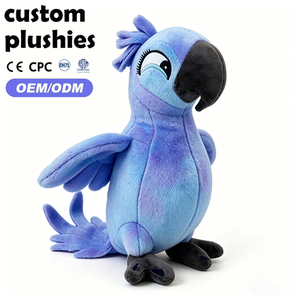 Peluche de Loro <span class=keywords><strong>Azul</strong></span> Suave de Alta Calidad, Peluche de Ara, Lindo Personaje de Película, Regalo para Niños - Product Image 2