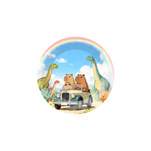 DAMAI <b>Driver</b> Kapibara Provided Disposable Paper Plates, Cups and Napkins for the Jurassic World Party at the Amusement Park - Product Image 4