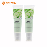 Tube cosmétique en plastique PE SENZESY SZR011 personnalisé OEM 135 ml, diamètre 40 mm, tête de brosse en mousse imprimée en sérigraphie, bouchon à vis