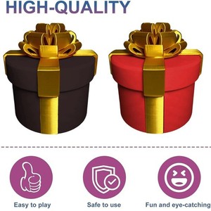 Nesting <b>Gift</b> <b>Box</b> Round Stackable Jewelry Storage Household Daily Necessities Black And <b>Red</b> - Product Image 3