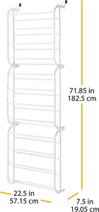 Fold-up Non-slip 24 Pair Pocket Metal Over <strong>the</strong> Door <strong>Shoe</strong> <strong>Rack</strong> <strong>Wall</strong> Mounted Metal <strong>Shoe</strong> <strong>Rack</strong> - Product Image 3
