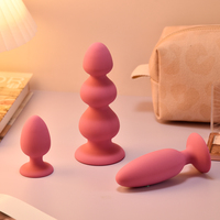 Silikon Analplug Butt Plug Prostata-Stimulator Massagegerät mit Rotierenden Perlen Butt Plug Erotikspielzeug für Männer