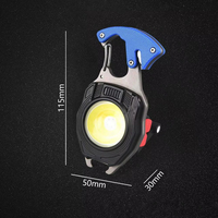 Porte-clés LED Lampe de travail rechargeable Mini lampe de poche haute luminosité Lampe portable multifonction avec tournevis Ouvre-bouteille