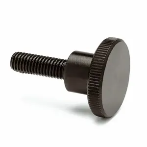CNC-tornillo de pulgar de acero de óxido negro, mecanizado DIN 464