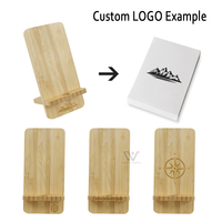Chargeur universel sans fil en bois de bambou Chargement de téléphone en bois pliable pour bureau