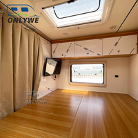 ONLYWE Custom 6*6 Flatbed Truck Camper Slide on Box Pod Camper pour Pickup Flatbed Overland Off Road