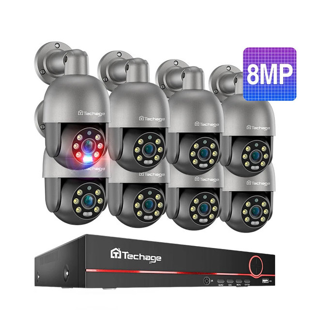 8CH 8MP 2K/4K CCTV Security Camera System with AI Detection PoE NVR Night Vision & Remote Viewing for Commercial Surveillance