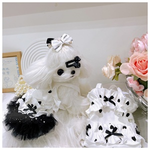 Gros mignon été minuscule Xxs Yorkshire nœud papillon fille chien vêtements rayé chien robe chemise pour animaux de compagnie grand simplement <span class=keywords><strong>elle</strong></span> chien vêtements - Product Image 2