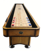 Table de shuffleboard en bois massif de taille standard, conçue à la main, haut de gamme, personnalisable, OEM et ODM