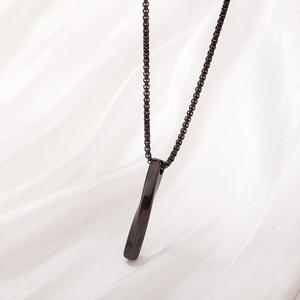 Venta caliente joyería nuevo collar de acero inoxidable para hombre 18K chapado en oro Simple personalidad Hip-hop colgante collar - Product Image 6