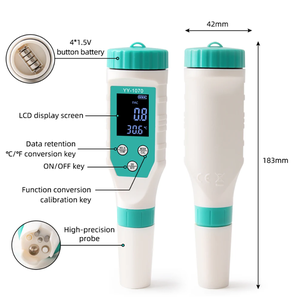 Analyseur de qualité de l'eau YY-1070 7 en 1 pour piscine, testeur professionnel de chlore, <span class=keywords><strong>pH</strong></span>, sel/ORP/TDS/EC/FAC, <span class=keywords><strong>spa</strong></span>, source chaude, CL - Product Image 2