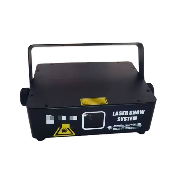 2W RGB Full Color Animation Laser Light High Speed Galvo DMX Control Indoor KTV Bar Wedding Stage Pattern Effect Projector