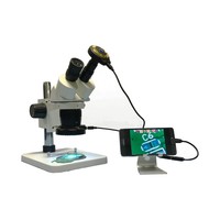 Microscope numérique USB professionnel 3MP avec caméra oculaire 2048x1536 30fps et objectif relais intégré pour l'inspection industrielle des circuits imprimés