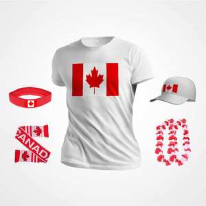 Drapeau de la Canada en polyester imperméable avec logo personnalisé, best-seller mondial, et mât en aluminium pour les supporters – Maillot de football du Canada - Product Image 6