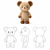 Ours en peluche personnalisé sur commande, poupée en peluche personnalisée, jouet en peluche OEM à marque privée